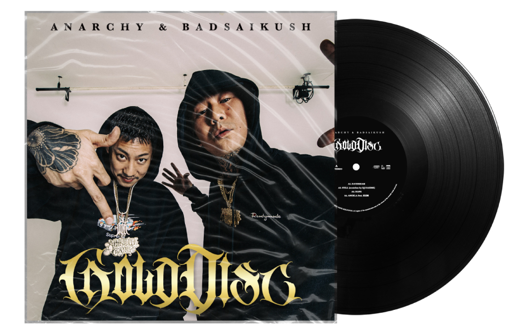 新品】ANARCHY badsaikush GOLD DISC シャツ 舐達麻 - ミュージシャン